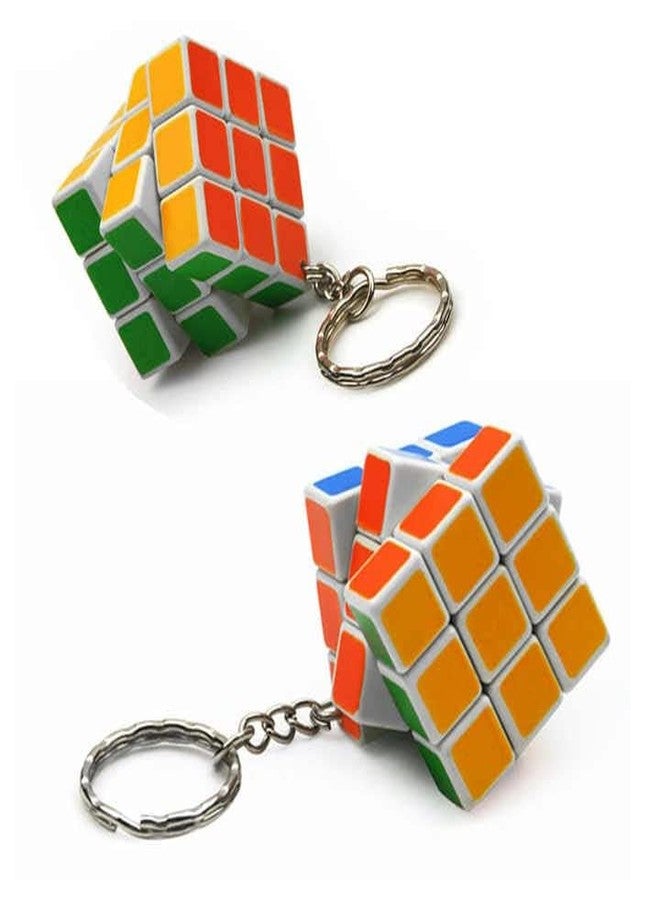 YOOKO® (Pack of 2) Keychain 3x3 (Stickered) | Mini Speed Cube | Portable & Fun | Suitable for All Ages | Great Gift Idea - Image 4